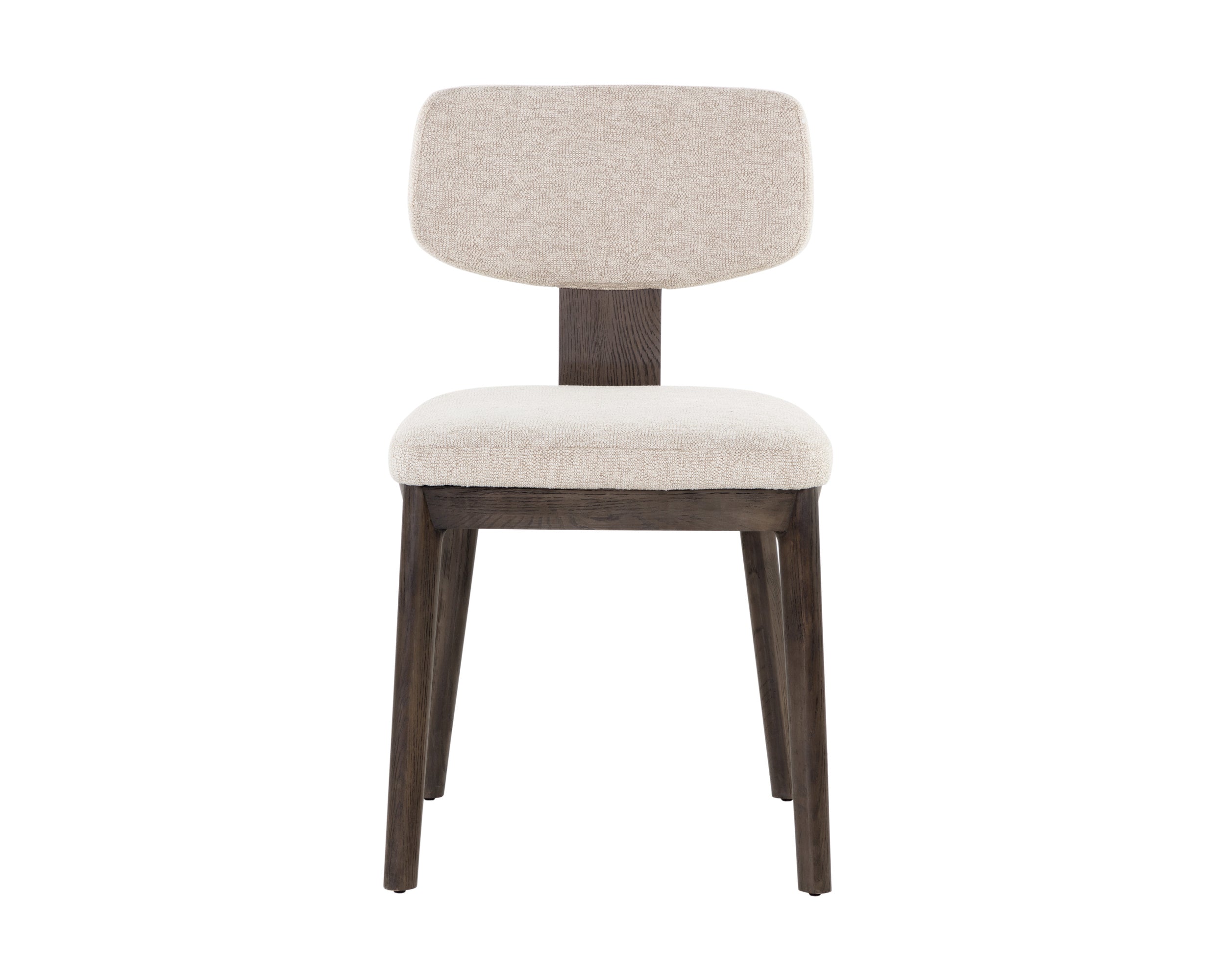 Rickett Dining Chair - Dark Brown  Dove Cream