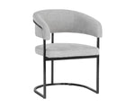 Marris Dining Armchair - Gunmetal  Belfast Heather Grey