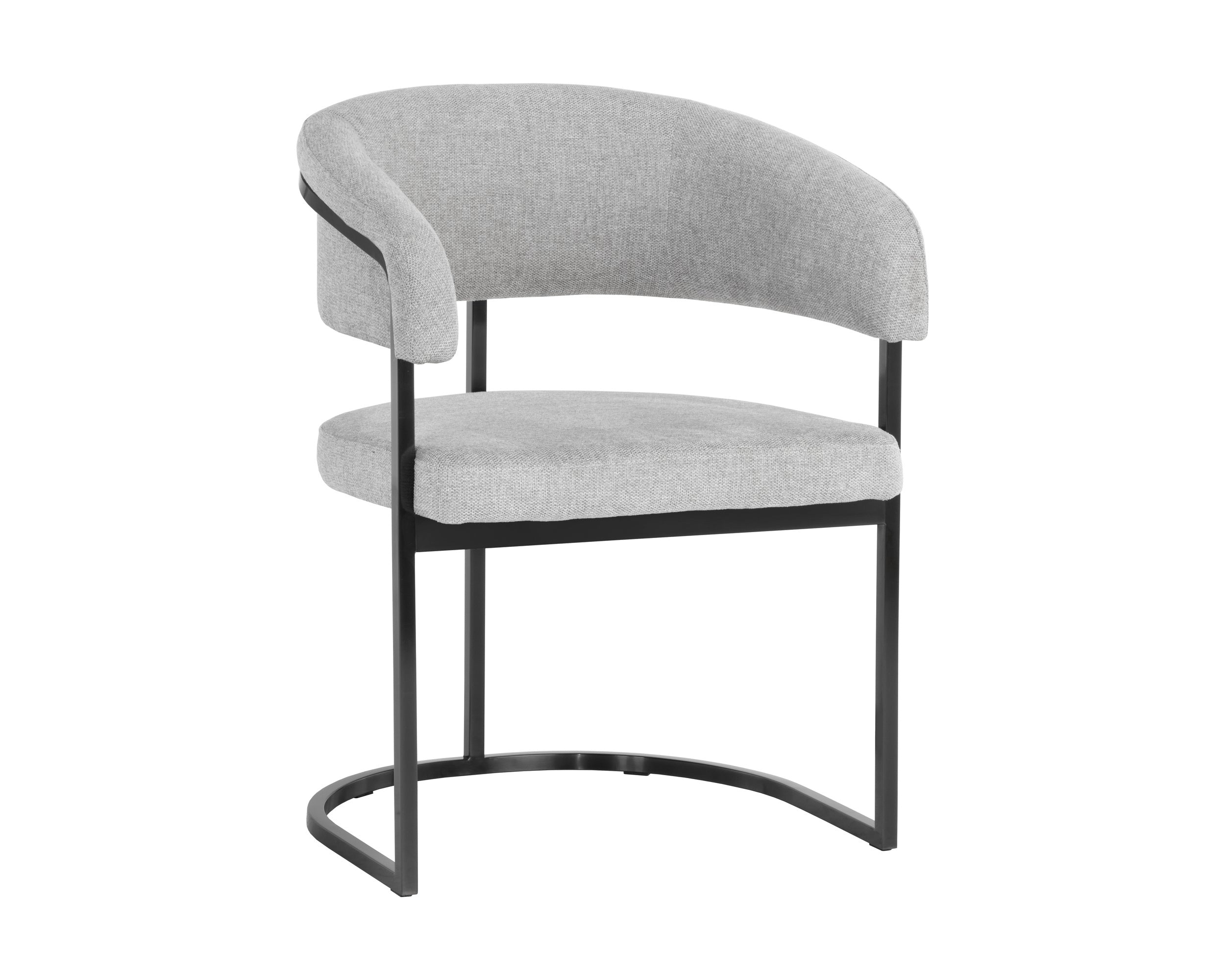 Marris Dining Armchair - Gunmetal  Belfast Heather Grey