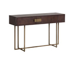 Jade Console Table - Antique Brass  Dark Mango
