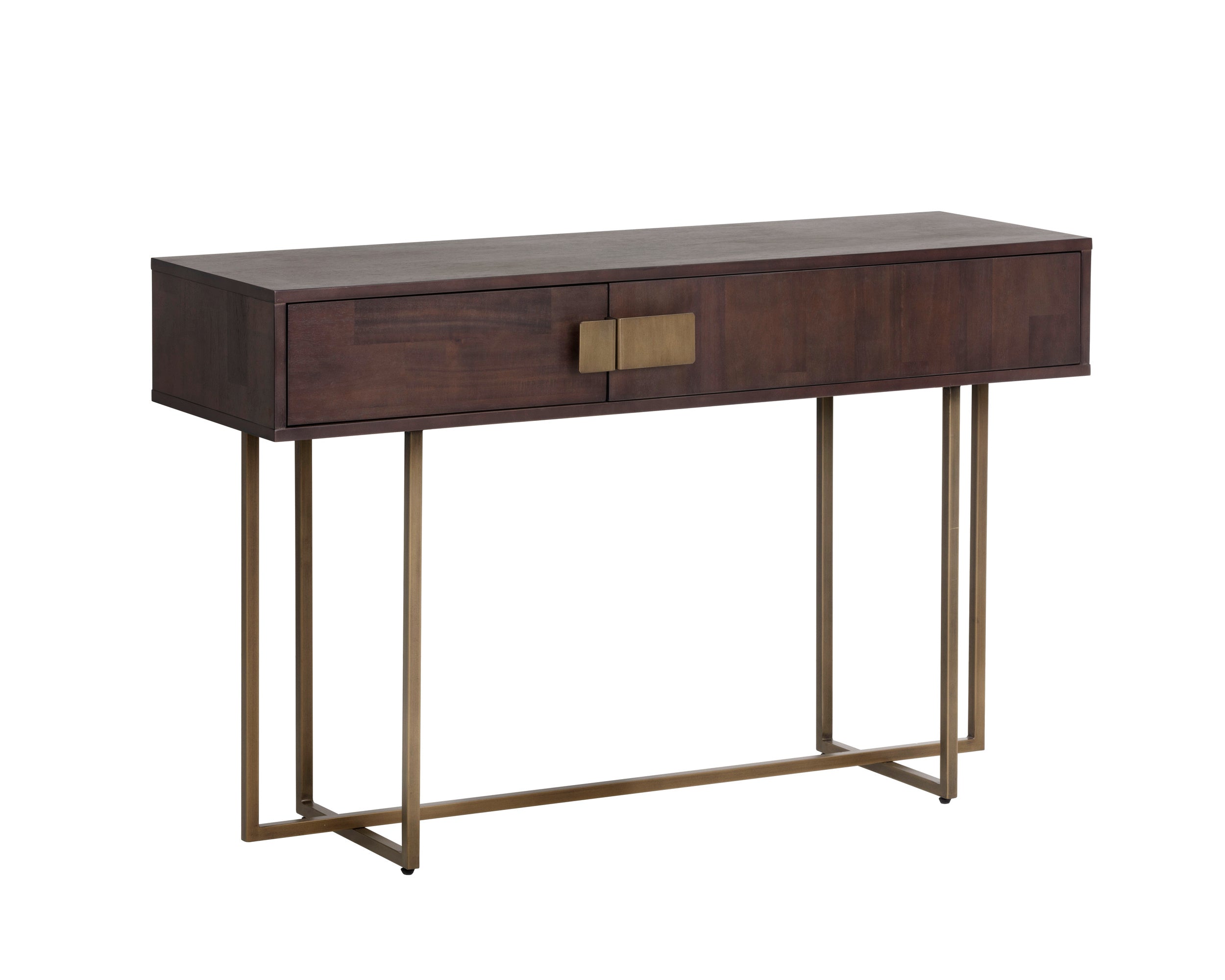 Jade Console Table - Antique Brass  Dark Mango