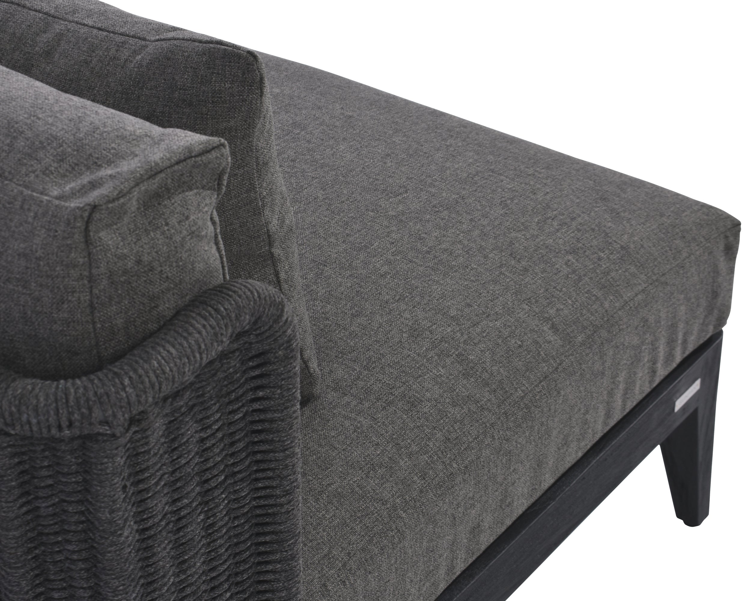 Ibiza Armless Chair - Charcoal  Gracebay Grey