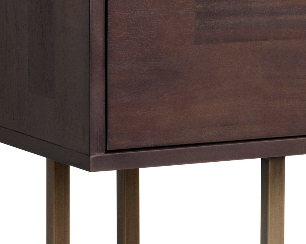 Jade Console Table - Antique Brass  Dark Mango