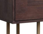 Jade Console Table - Antique Brass  Dark Mango