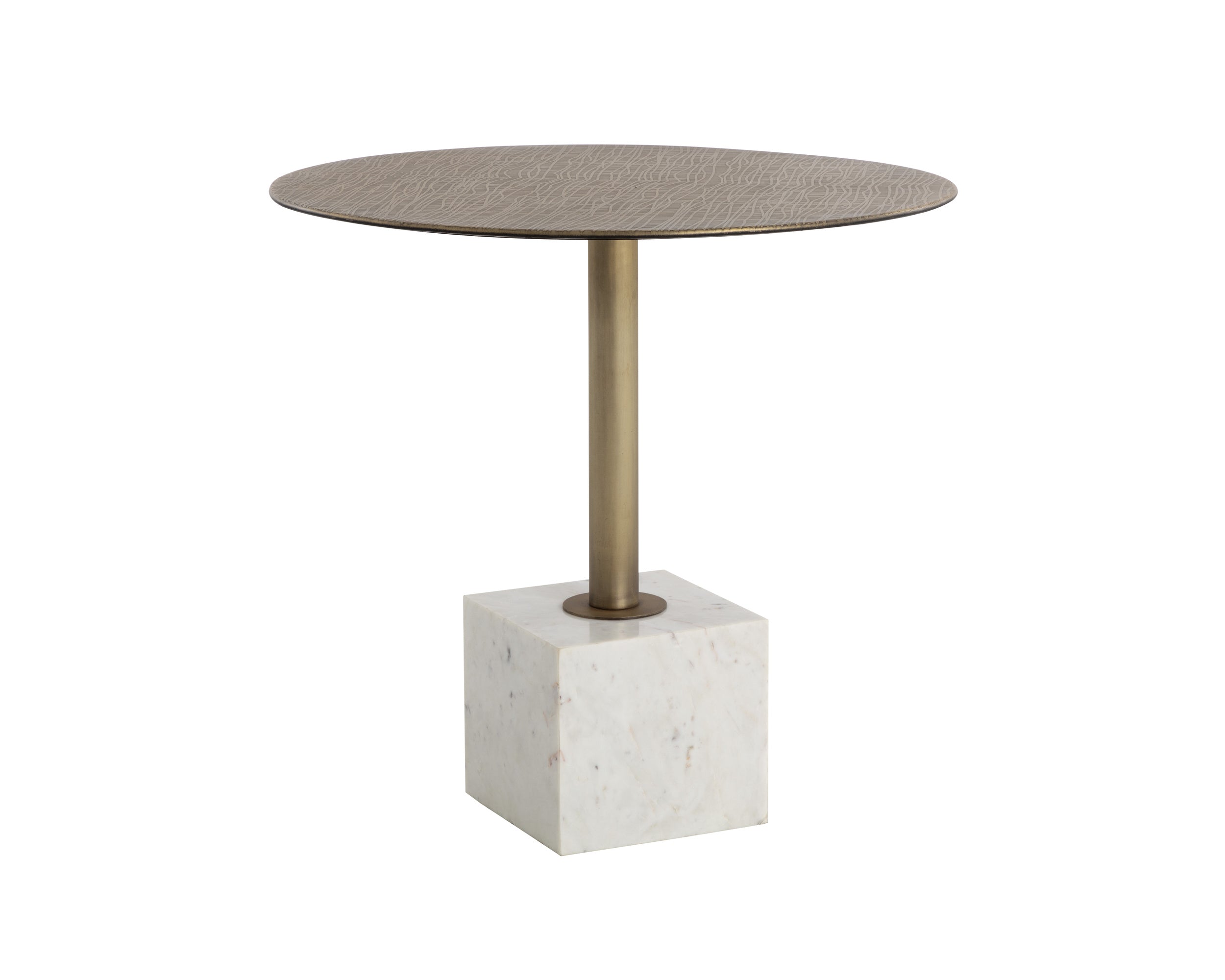 Kata Bistro Table  White Marble -