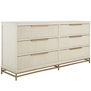 Gabby - Riggs Wood Dresser - 6 Drawers, Distressed Antique White - SCH-175425