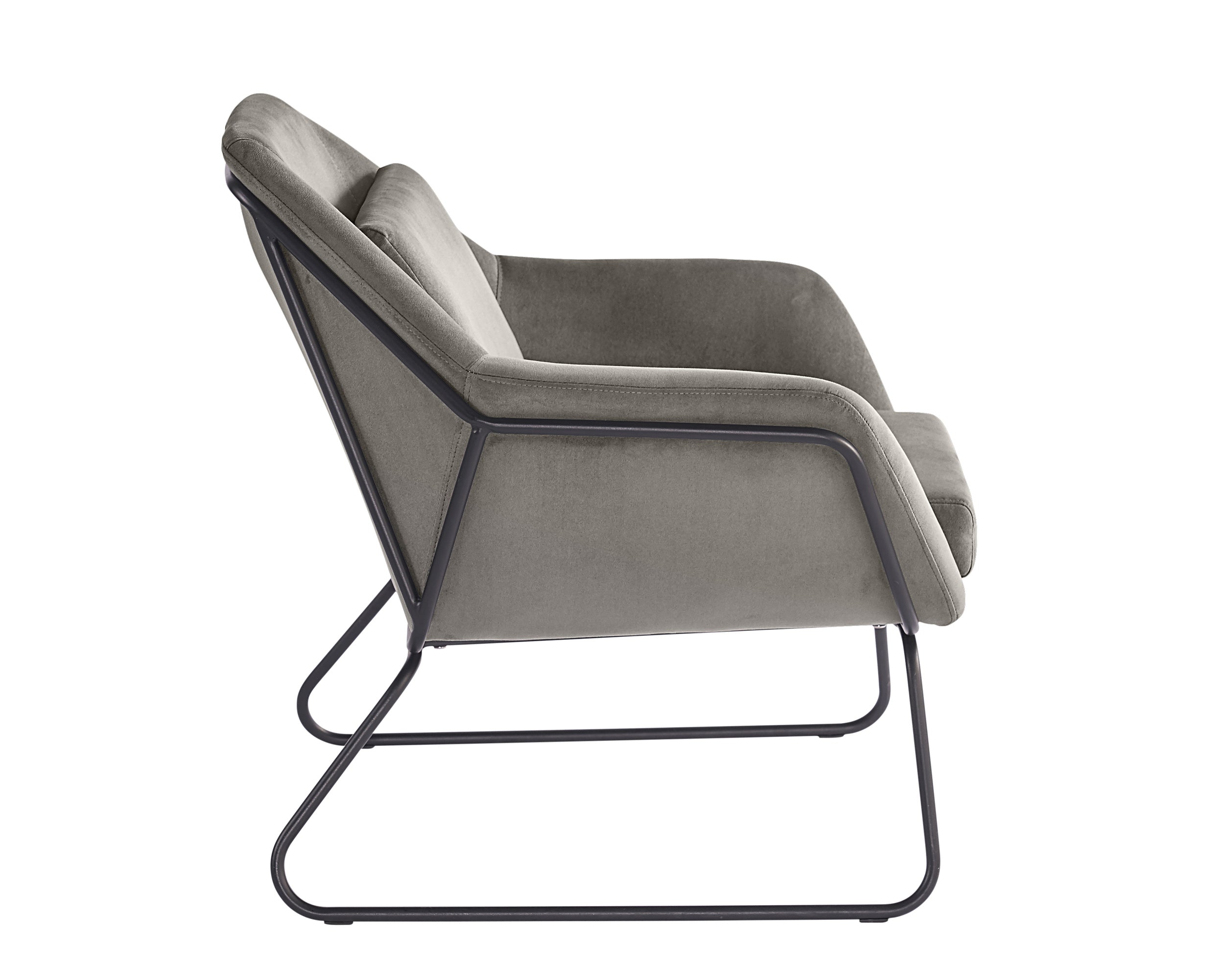 Watts Lounge Chair - Black  Antonio Charcoal