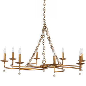 Gabby - Carrie Metal Antique Gold Candle Chandelier - SCH-153760