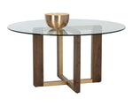Rejane Dining Table Base - Gold  Raw Umber