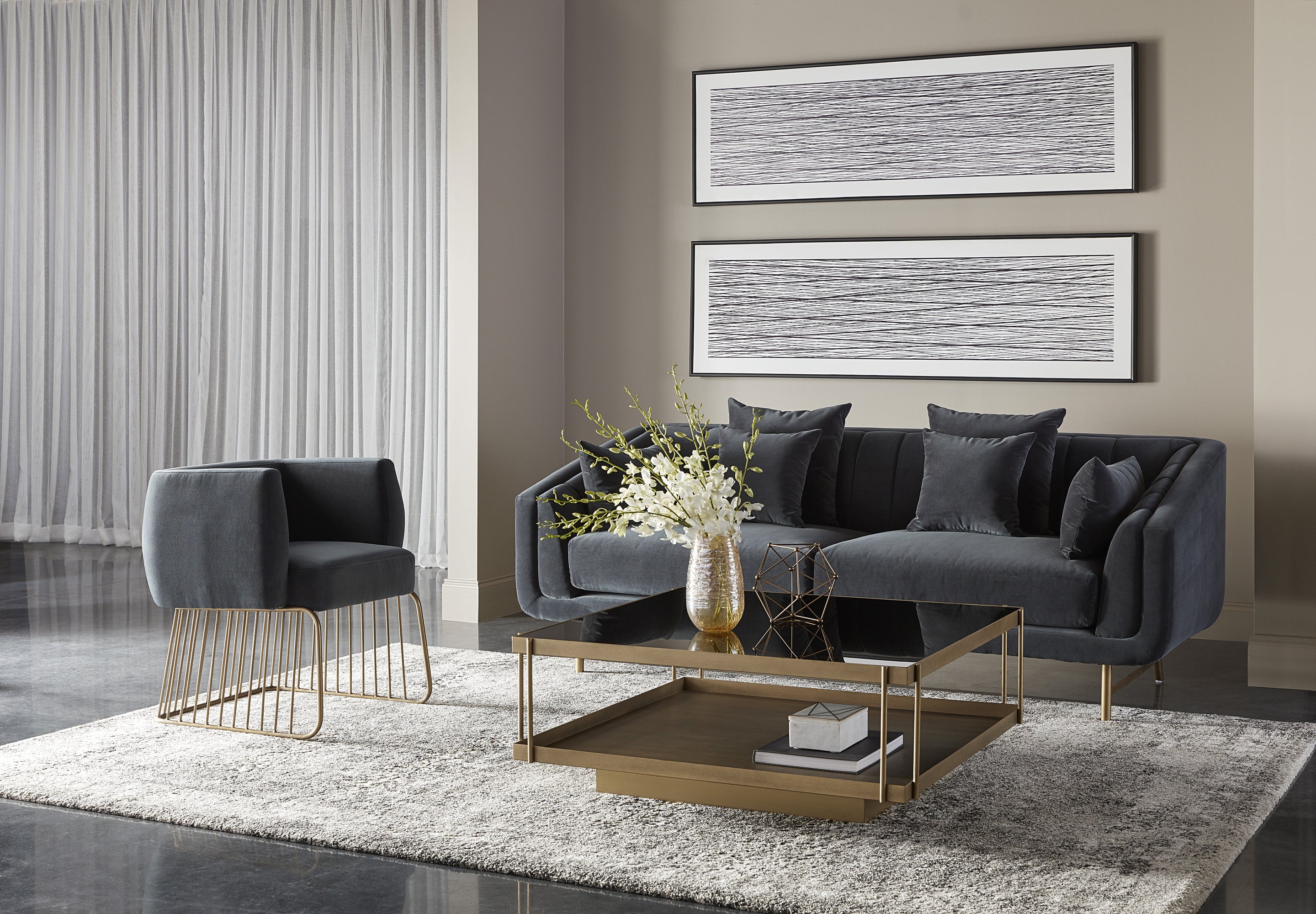 Gala Dining Armchair - Shadow Grey