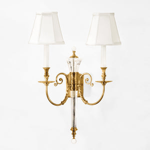 Decorative Crafts Moravia Crystal & Brass Sconce - 8195