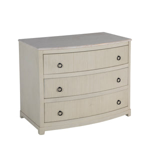 Gabby - Rosalyn Wood Marble Top Chest - 3 Drawers, Antique Ivory - SCH-167220