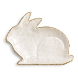 Two's Company Hand-Crafted Bunny Tray / Platter - 82805