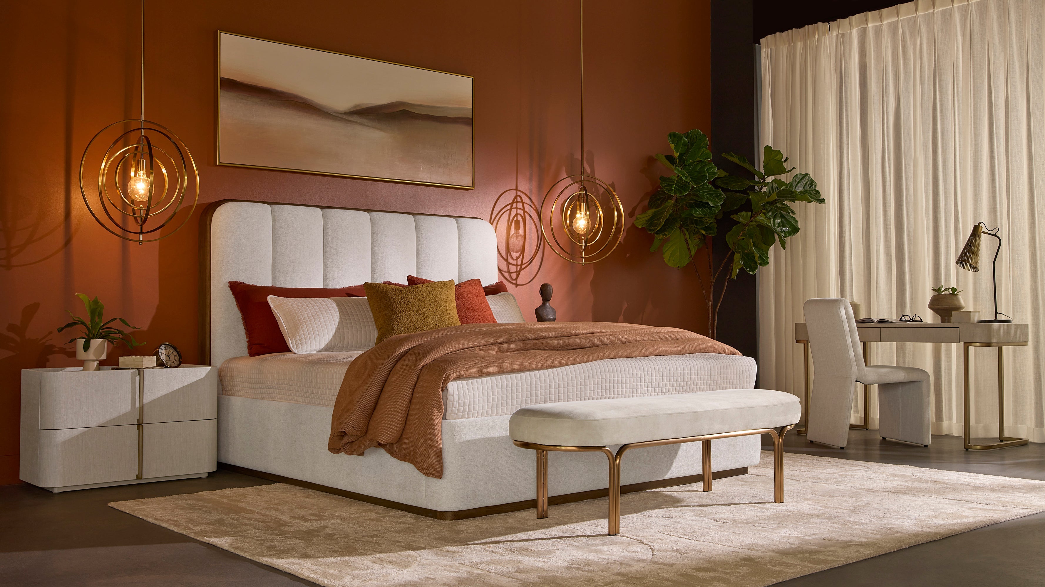 Desert Sands - 72" X 30"  Gold Floater Frame