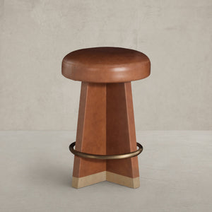 Gabby - Plateau Leather Swivel Counter Stool - Dawn - SCH-176002