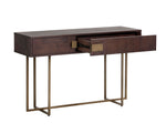 Jade Console Table - Antique Brass  Dark Mango