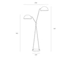 Faven Floor Lamp - Brass  White