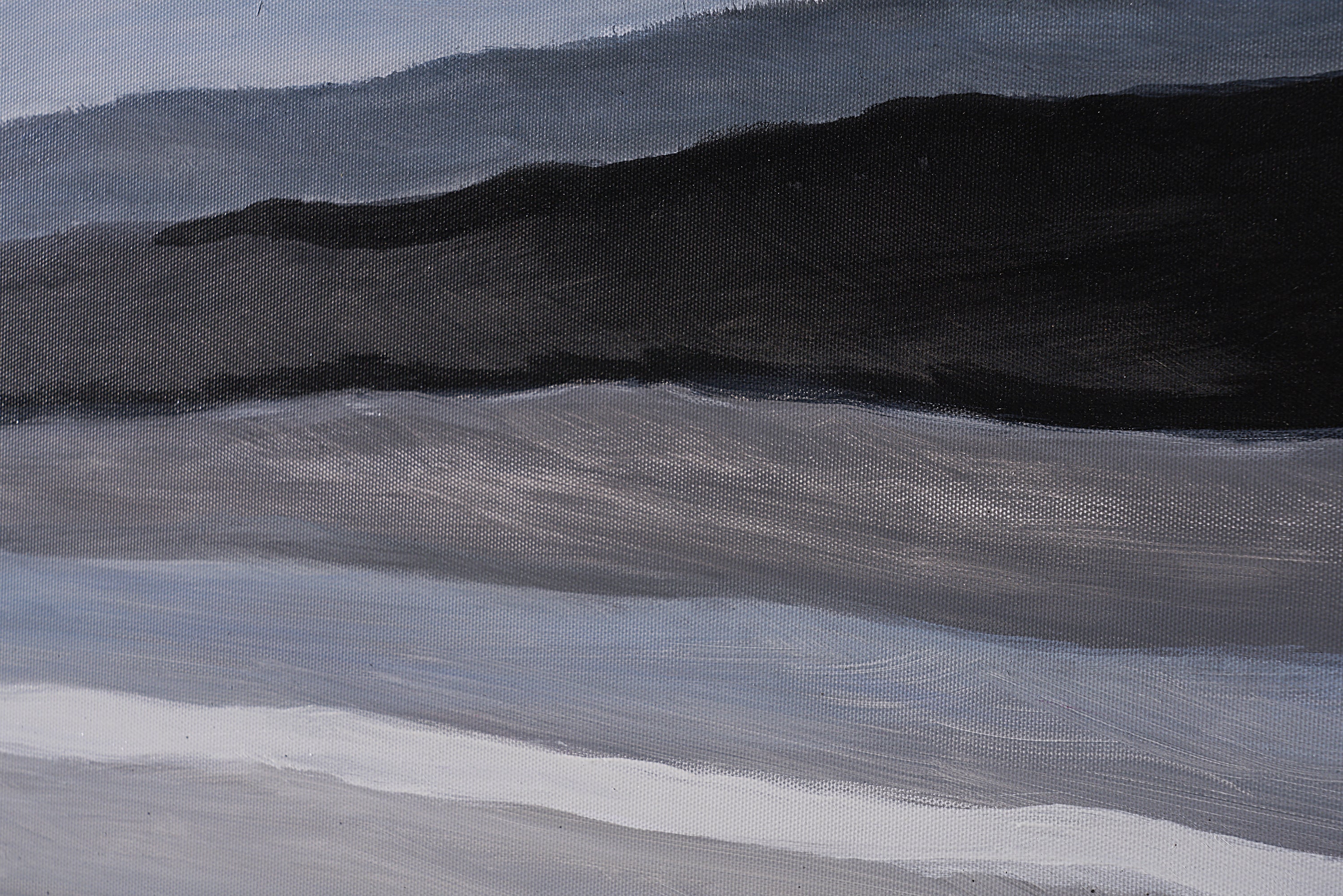 Mystic Landscape - 72" X 22"  Black Floater Frame