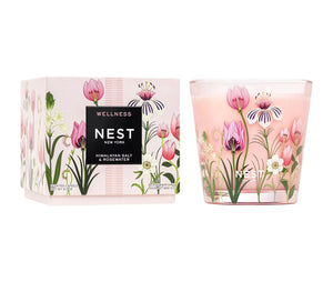 Himalayan Salt & Rosewater Decorative 3-Wick Candle by Nest New York