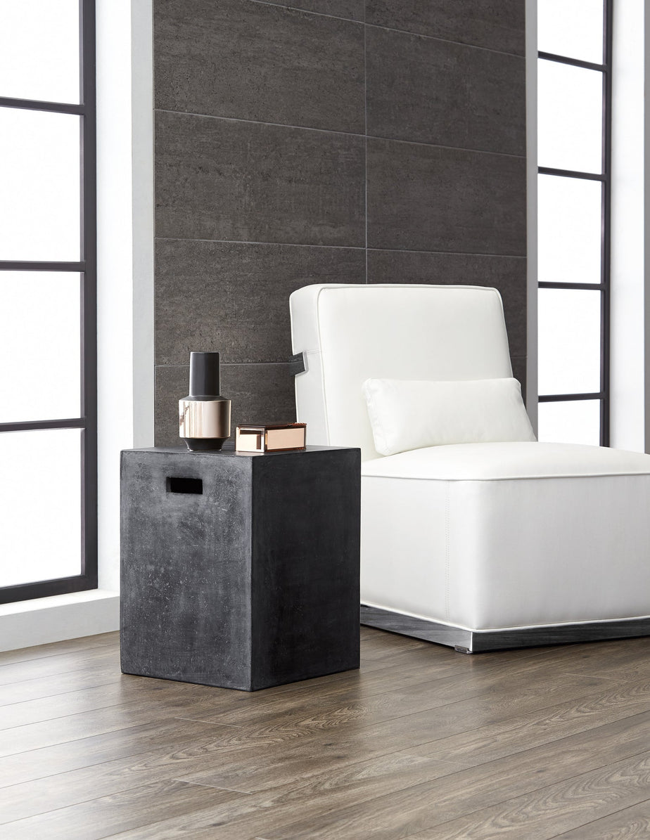 Castor End Table - White