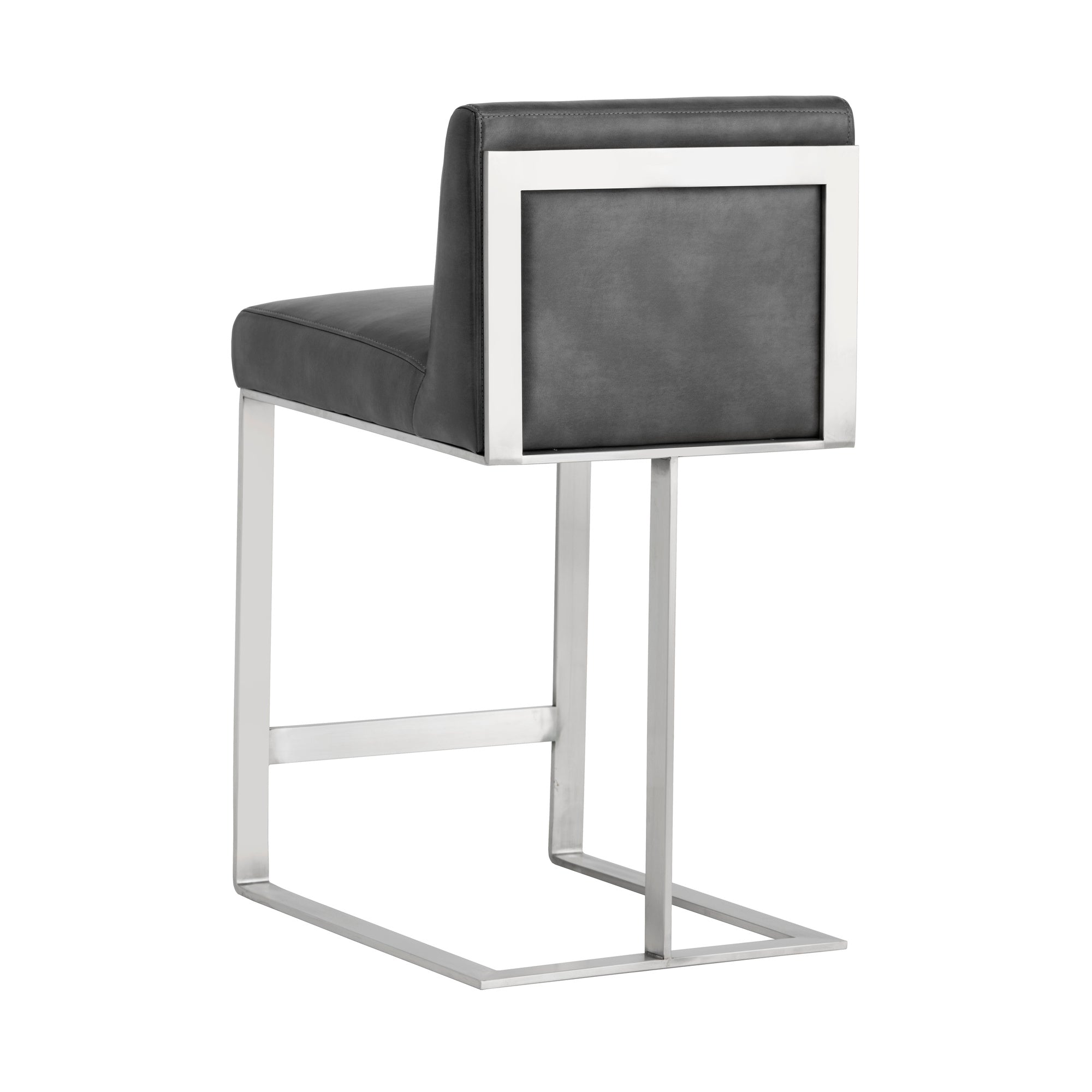 Dean Counter Stool - Stainless Steel  Cantina Magnetite