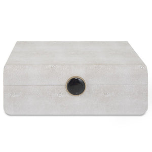 Uttermost Lalique White Shagreen Box