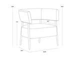 Maestro Lounge Chair - Dove Cream