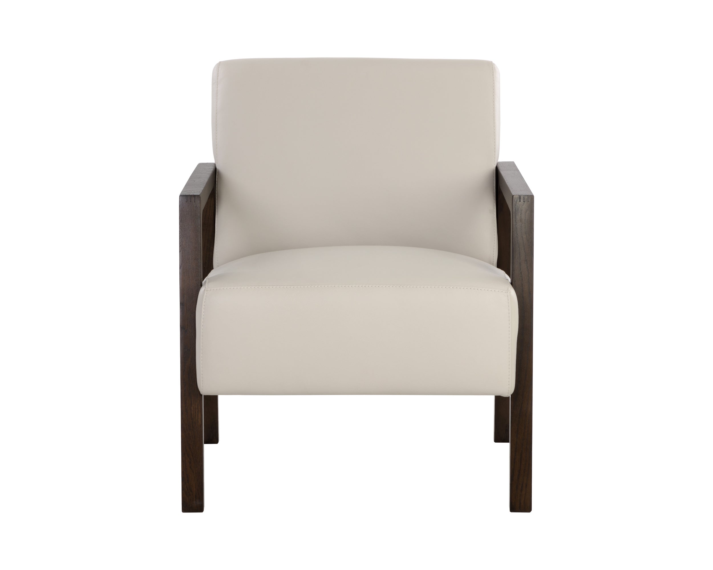 Neymar Lounge Chair - Linea Light Grey Leather