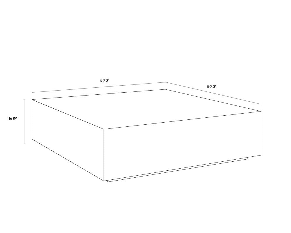 Frezco Coffee Table - Square  Light Oak