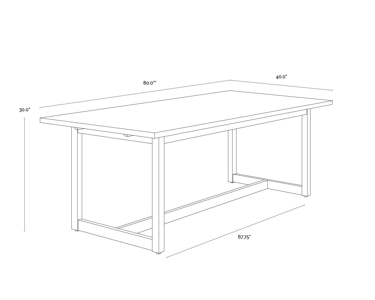 Geneve Extension Dining Table  Natural -