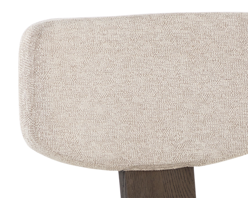 Rickett Dining Chair - Dark Brown  Dove Cream