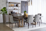 Elisa Dining Chair - Grey Oak  Naya Check Black