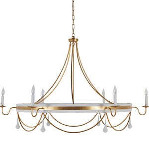 Gabby - Jean Metal Vintage Gold Plaster White Chandelier - SCH-169000