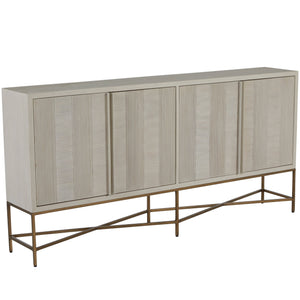 Gabby - Carol Mindi Ribbed Sideboard - 2 Shelves, Cerused White - SCH-165075