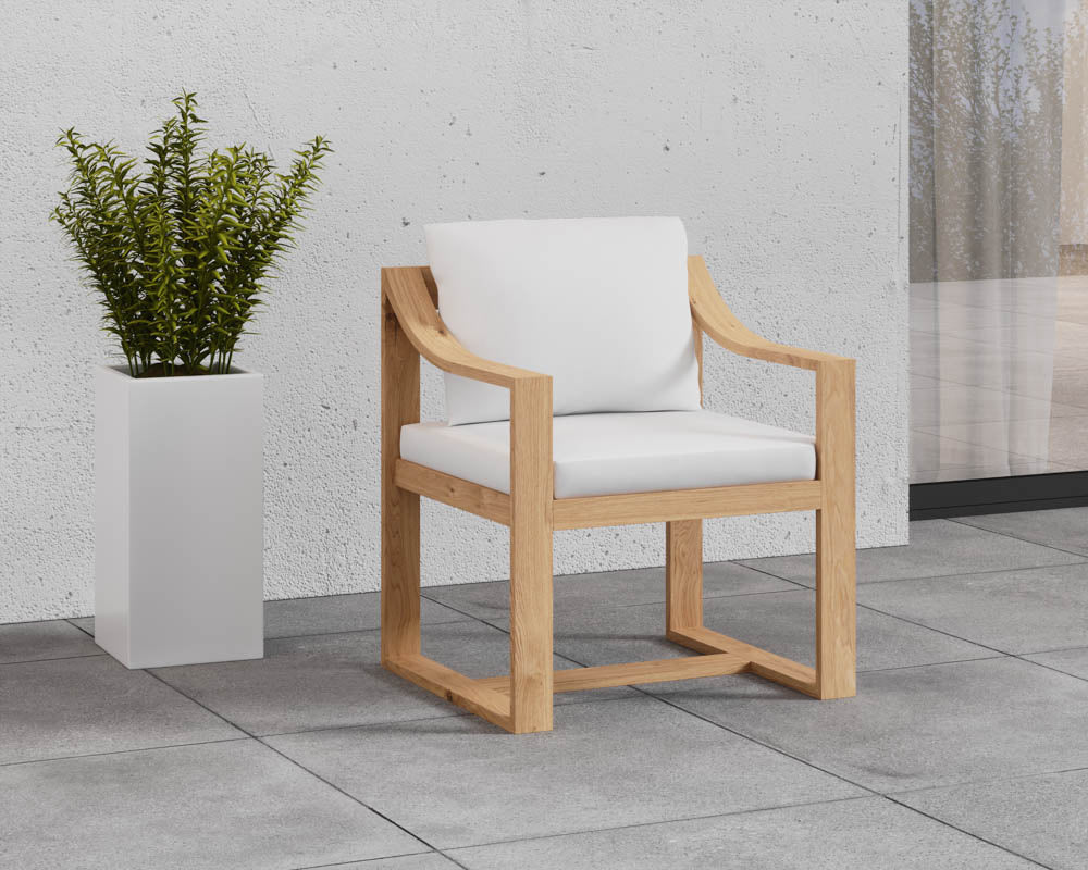 Tahiti Dining Armchair - Stinson White