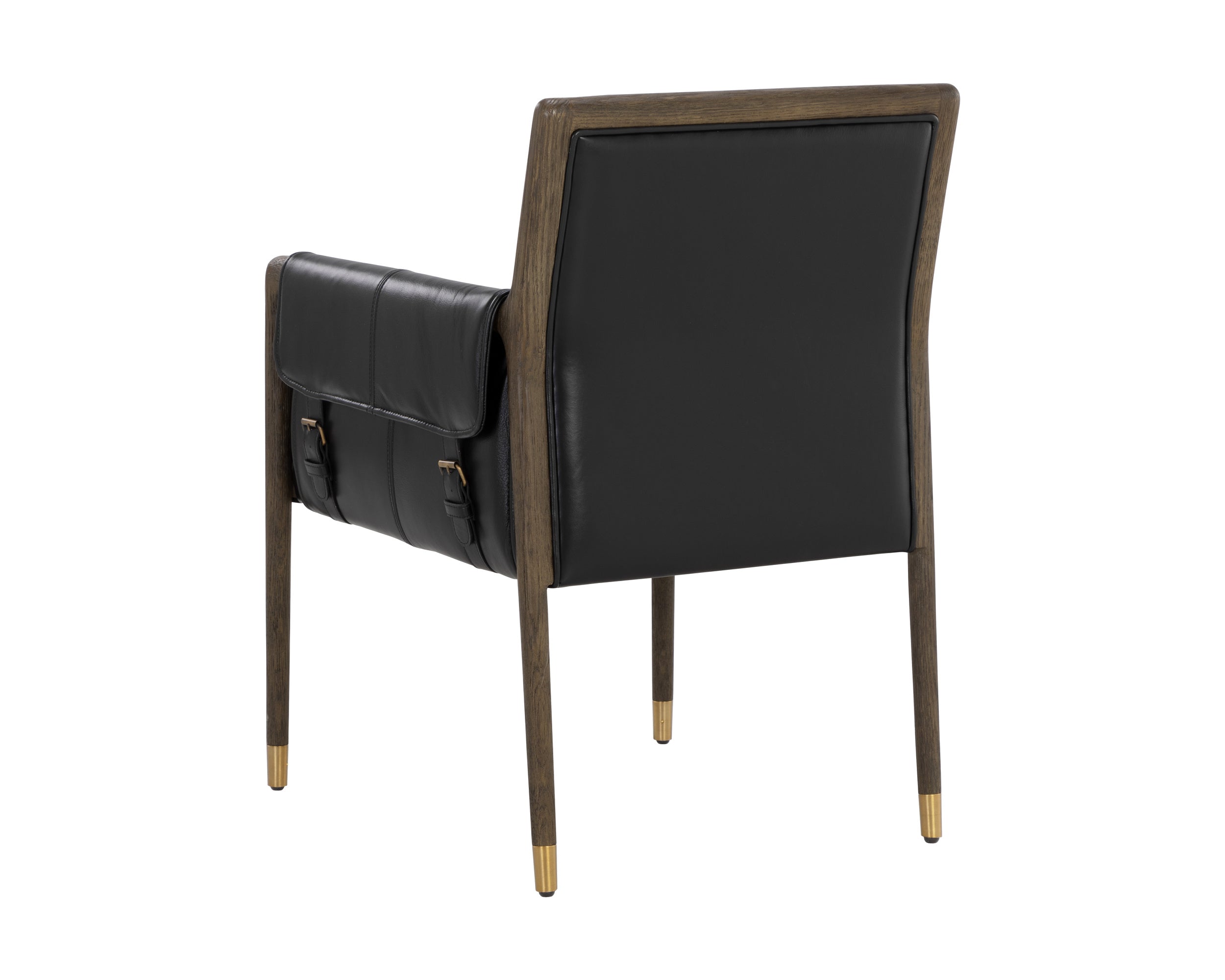 Mauti Dining Armchair - Distressed Brown  Cortina Black Leather