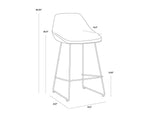 Mccoy Counter Stool - November Grey / Nightfall Black