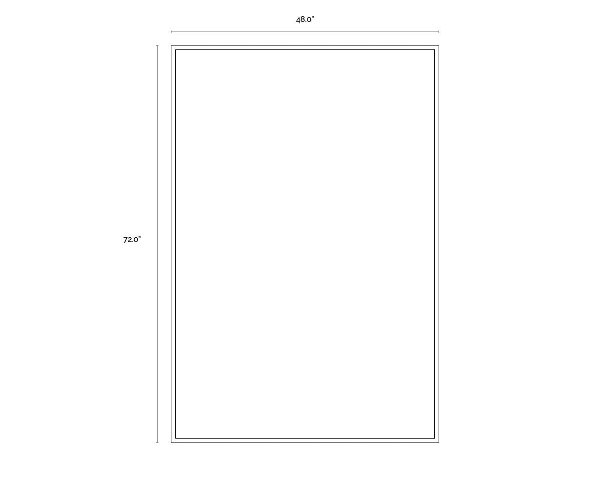 Glacial Rock - 48" X 72"  Black Floater Frame