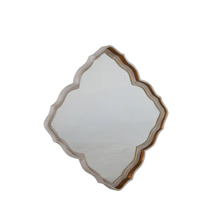 Gabby - Adriana Curved Accent Mirror - Cerused White - SCH-170150