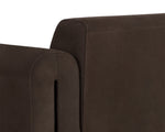 Romer Armchair - Gold  Nubuck Cocoa Leather