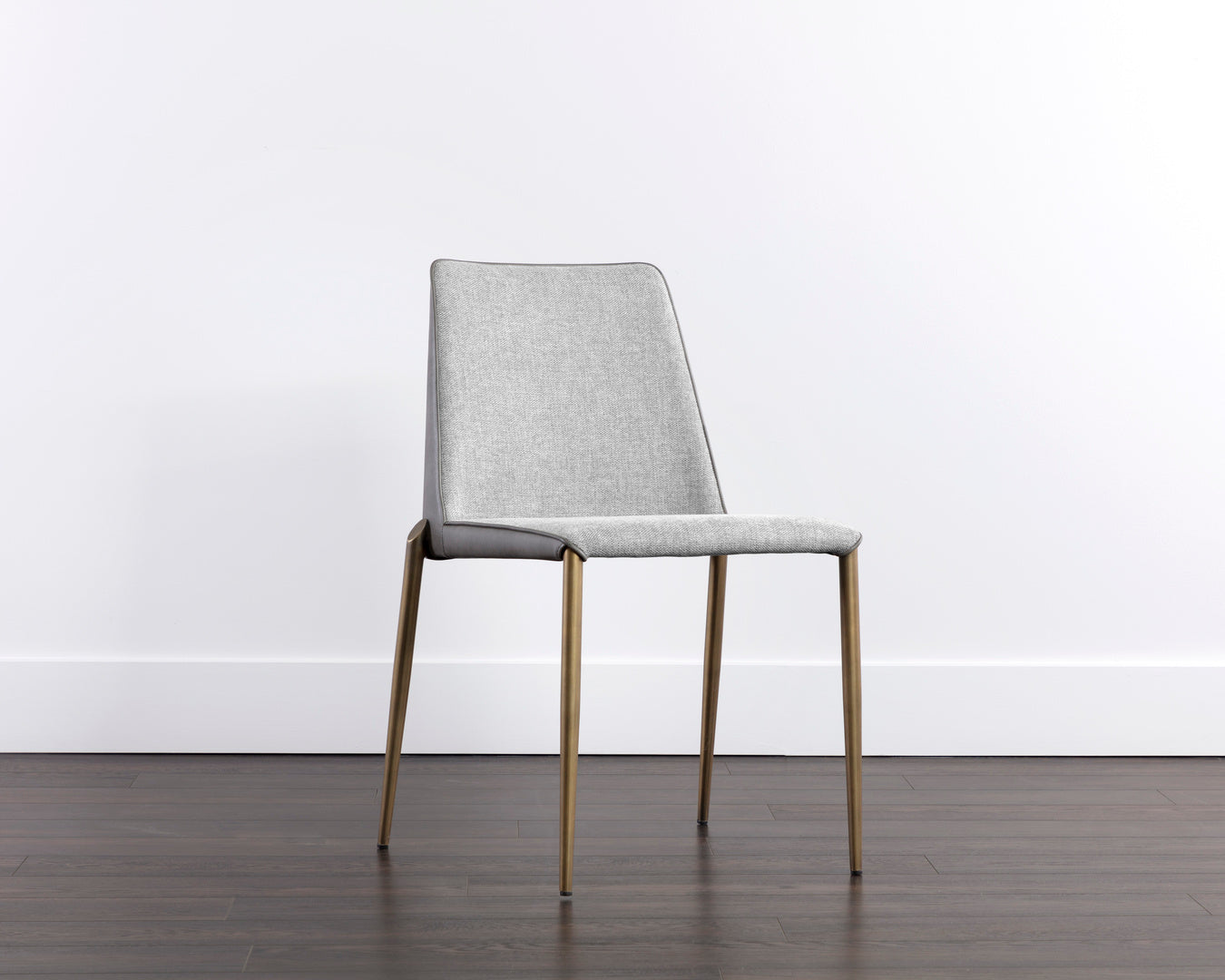 Renee Stackable Dining Chair - Belfast Heather Grey / Bravo Metal