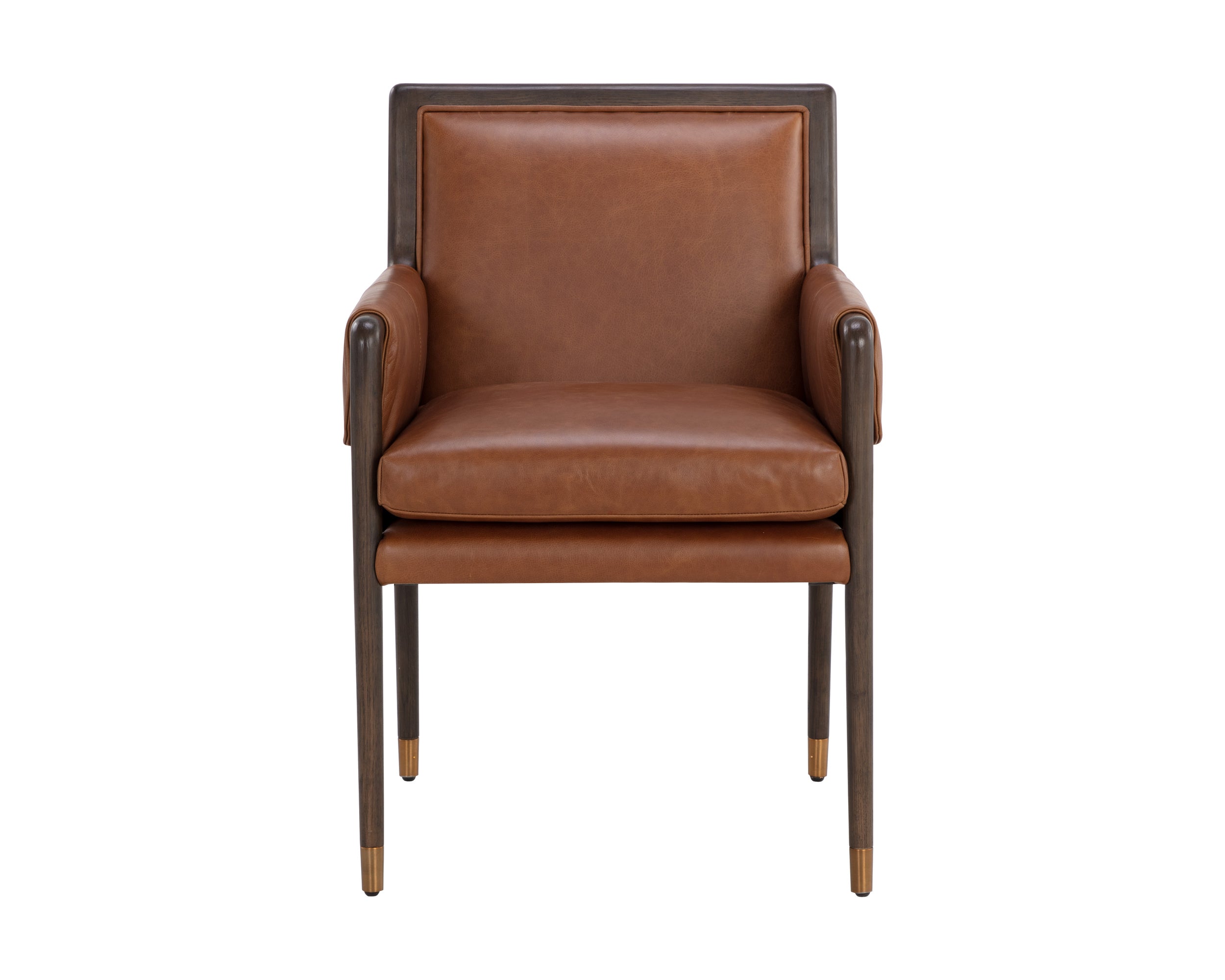 Mauti Dining Armchair - Brown  Shalimar Tobacco Leather