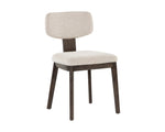 Rickett Dining Chair - Dark Brown  Dove Cream