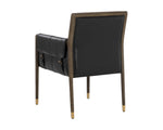 Mauti Dining Armchair - Distressed Brown  Cortina Black Leather