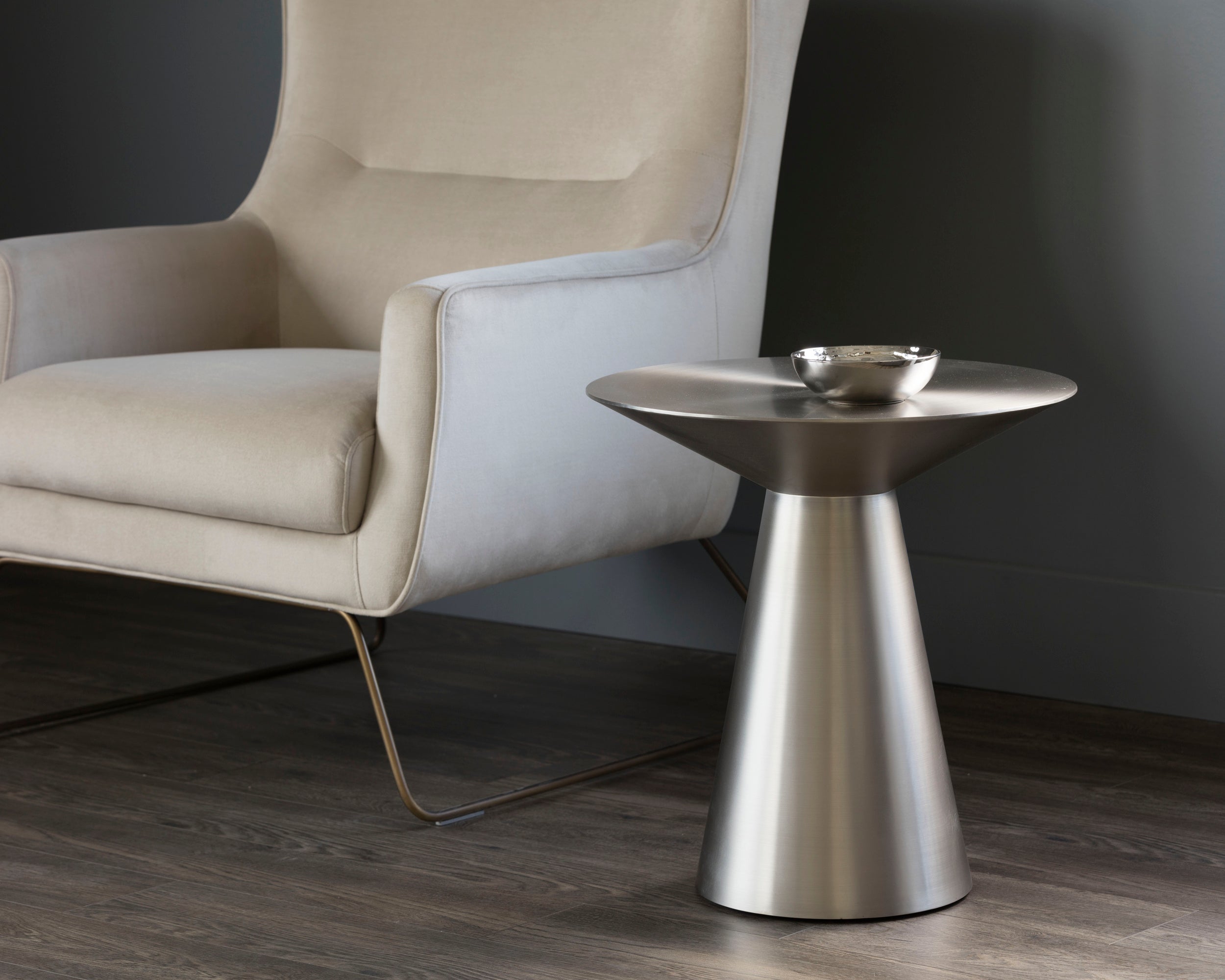 Carmel End Table - Stainless Steel