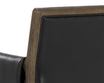 Mauti Dining Armchair - Distressed Brown  Cortina Black Leather