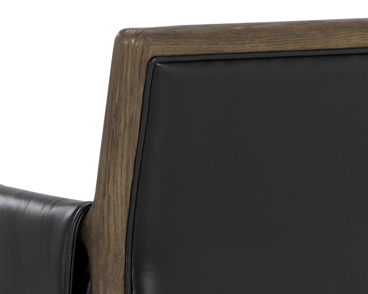 Mauti Dining Armchair - Distressed Brown  Cortina Black Leather
