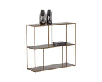 Eiffel Low Bookcase - Medium  Antique Brass