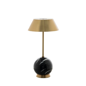 Gabby - Firefly Marble LED Table Lamp - Antique Brass/Nero Marquina Black - SCH-175892
