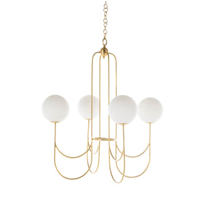 Gabby - Granville Glass Brass Matte Frosted Globe Chandelier - SCH-175019